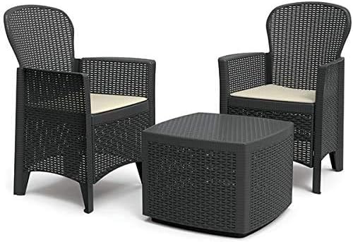 Maxxgarden Set De Jardin 2 Chaises Et Petite Table Salon De