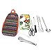 8 Piece Portable Camping Kitchen Utensils Set Outdoor Hiking Backpack Bbq Cooking Kitchenware Cookware Cutting Board, Rice Paddle, Tongs, Scissors, Knife