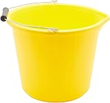 ProDec Heavy Duty Yellow 14 Litre Plastic Builders Bucket 3 Gallon view 1