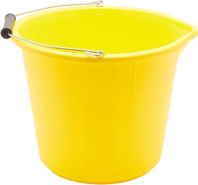 ProDec Heavy Duty Yellow 14 Litre Plastic Builders Bucket 3 Gallon