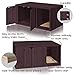 WAY BASICS Cat Litter Box Enclosure Hidden Furniture (Scratch Pad Included)