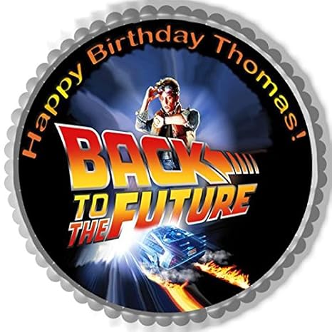 Back To The Future Personalized 10 X 7 5 Icing Cake Topper