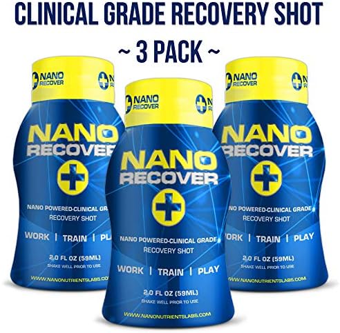 Nano Recover | Clinical Grade Hangover Cure & Prevention Drink | Morning After Alcohol Recovery & Lixer Detox Aid w/DHM, Milk Thistle, Electrolytes, Vitamins & Minerals | Best Hangover Remedy | 3 pk