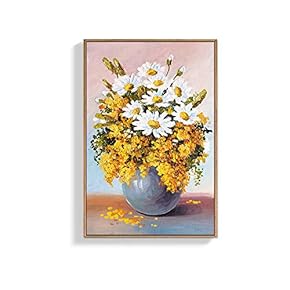 Framed Canvas Wall Art for Living Room, Bedroom Colorful Flower Canvas Prints for Home Decoration Ready to Hang - 16x24 inches
