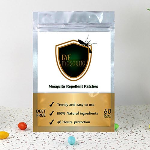 Mosquito Repellent Patches 60-COUNT 100% Natural Pure Essential Oils & Deet Free & 48 Hours Protection & Kids, Babies,Adults & Guaranteed Quality Convenient For Travel, Outdoor Concerts and Camping