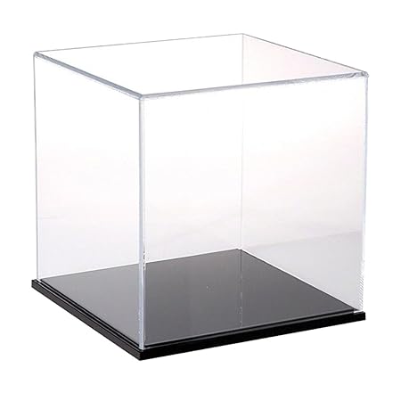 FLAMEER Einzelvitrine Acryl Vitrine Display Case Plexiglas Schaukasten - 20x20x20cm