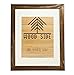 Rustic Wooden Picture Frame 11x14 Inch with White Mat for 8x10 Photos - 100% Natural Eco Wood for Wall Hanging Photo Frame - Brown Wenge
