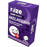 Riize Sleep Strips, Fast Acting Dissolvable Oral Supplement with 5mg Melatonin, Valerian Root, L-Theanine, Vitamin B6, Natural Flavors, Vegan (30 Count)