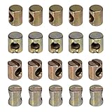 eBoot 20 Pack M6 Barrel Nuts Cross Dowels Slotted Nuts for Furniture Beds Crib Chairs