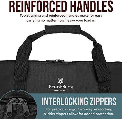 Medium Duffle Bag – Black 32”x18” - 133.4L - Canvas Military and Army Cargo Style Duffel Tote for Men and Women– Gym, Hiking and Storage Shoulder Bag 3 Medium Duffle Bag – Black 32”x18” - 133.4L - Canvas Military and Army Cargo Style Duffel Tote for Men and Women– Gym, Hiking and Storage Shoulder Bag