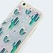 iPhone 8 Plus/7 Plus Case IPLUS Liquid Quicksand Sparkle Stars Floating Transparent Clear Case Crystal Cactus Back Bumper Soft Case for Apple iPhone 8 Plus/7 Plus(iPhone 8 Plus/7 Plus, Cactus)