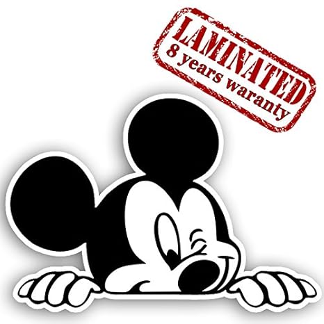 Vinyl Lustiger Aufkleber Autoaufkleber Micky Maus Mickey Mouse Funny Sticker Auto Moto Motorrad Fahrrad Skate Helm Fenster Sp