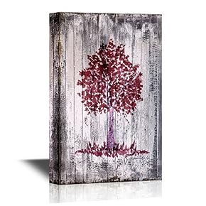 Tree Branch on Wood Background Vintage Style