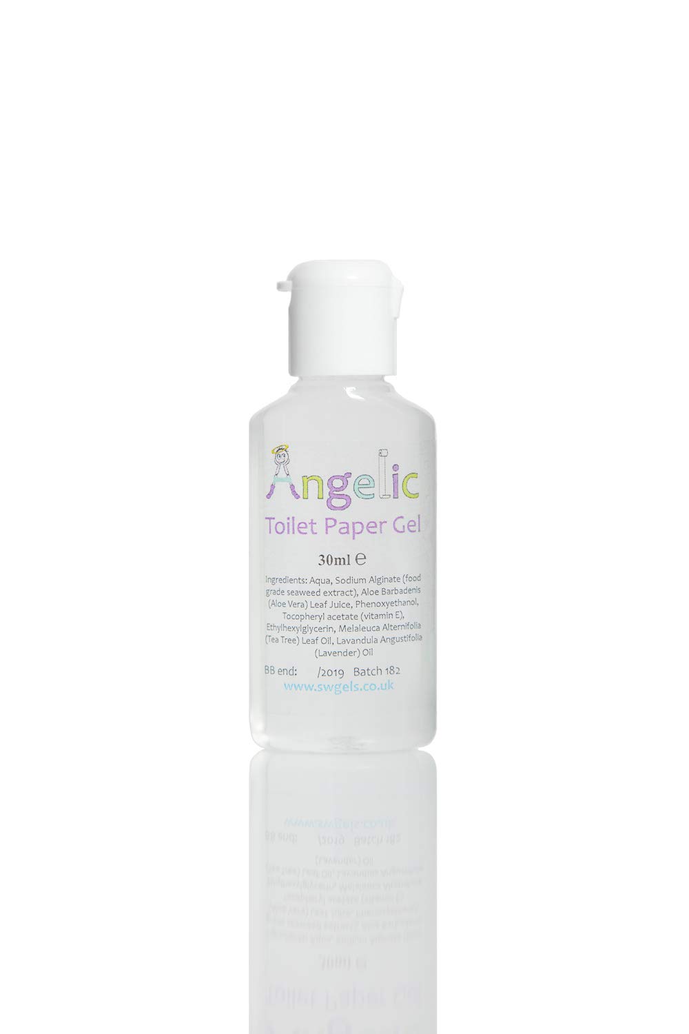 Angelic Toilet Paper Gel Aqueous Cleansing Gel for use on Toilet