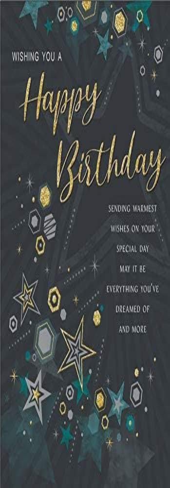 Piccadilly Greetings Modern Open Male Birthday Card - 9 x 6 inches - Regal Publishing, C80783