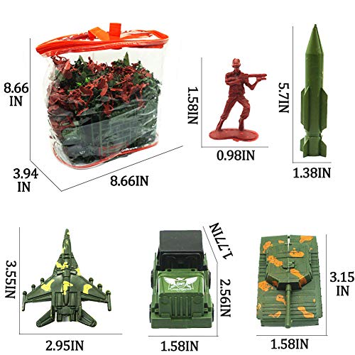 WenSha Army Men Playset,307 Pcs Army Action Figures Including Toy Soldiers,Sandbags, Tanks,Helicopters,Best ArmyÂ ToysÂ forÂ Boys Girls and Adults