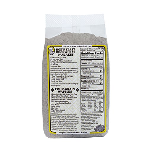 Bob's Red Mill Organic Buckwheat Flour, 22 Oz (4 Pack)