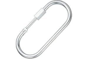 OWAYOTO Quick Link Big Oval Locking Carabiner Clip Large Tow Chain Quick Links Rope Connector 6 Inch M10 for Trailer Swing Hammocks Cable Camping