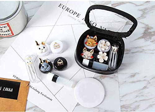 image for Chris-Wang Cute Contact Lens Case Travel Kit Portable Contact Case Con