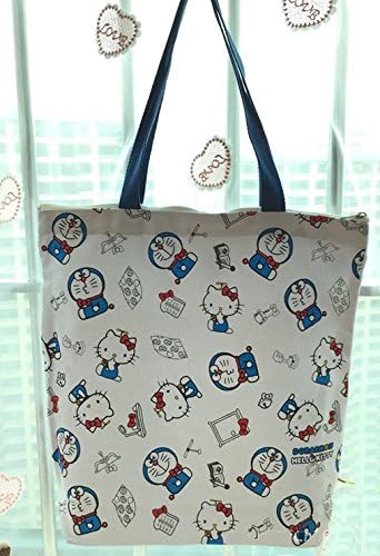 CJB Lovely Hello Kitty Doraemon Shoulder Bag White Blue Crossover (US Seller)