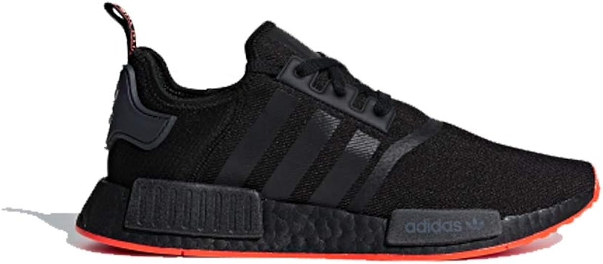 Amazon.com | adidas Originals NMD_R1 Shoe - Men's Casual 12 Core Black/Solar Red | Fashion Sneakers