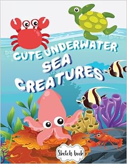Sketchbook Cute Underwater Sea Creatures Paper Book For