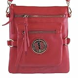 Zipper Front Pocket Crossbody Handbag