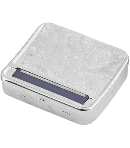 Amazon.com: Automatic Tobacco Roller Box Cigarette Roll Rolling Machine  Stainless Steel Case Tray : Health & Household