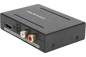 AKLOSIPY HighDefinition Extractor Converter to + SPDIF + R/L, Supports 4K30Hz, Plug & Play () (Black)