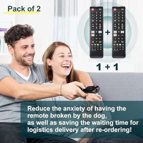 Remote-for-Samsung-Smart-TV, BN59-01315B Remote-to-Distance-Universal-for-Samsung-Television (Pack of 2)