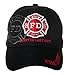 Artisan Owl Fire Department First in Last Out Embroidered Cap - Adjustable Hook and Loop Closure (Black)