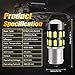 LIGHSTA 1156 Bulbs, Super Bright 5630 Chipsets 1073 1003 1141 7506 BA15S Bulbs with Projector for Backup Reverse Lights Tail Brake Parking Lights, Xenon White(Pack of 2)