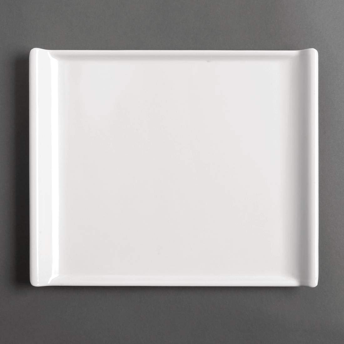 Olympia Kristallon Melamine Food Serving Platter, White, Size: 530 x 330 x 25 mm - Scratch, Chip & Stain Resistant - Temperature Range: -20 degree celsius to 120 degree celsius, GM284