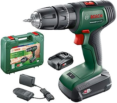 Home and Garden, Trapano Battente-Avvitatore a Batteria UniversalImpact 18 (1 Batteria, Sistema 18 Volt, in Valigetta), Mandrino 10 mm