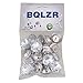 BQLZR 20mm Dia Clear Crystal Diamante Round Buttons Tufting Sofa Upholstery Headboard Pack of 20