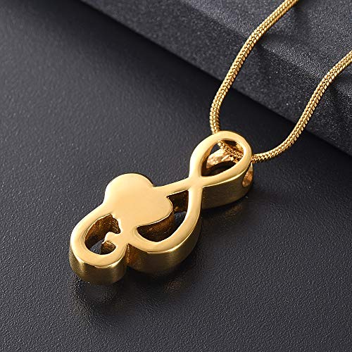 Music Note Urn Ashes Pendant Memorial Keepsake Jewelry Treble Clef Locket Ash Keepsake Holder Memorial Jewelry Fillable Jewelry