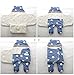 Baby Swaddle Blanket Sleep Sack - GreForest Thick Fleece Swaddling Blankets Seperated Legs Soft Warm for Bath, Air-Conditioned, Autumn, Winter with Velcro, Cute Bear Ear Hood (Blue Star, 0-3 Months)