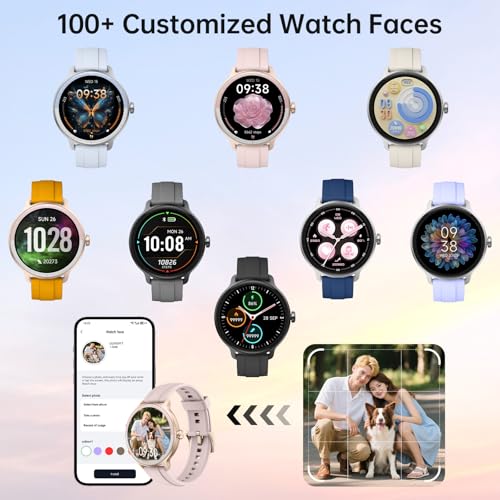 Smart Watch for Women Men(Answer/Make Calls), Fitness Tracker Built-in AI Voice, 1.27" HD Smartwatch with Heart Rate/Sleep/Step/SpO2 Monitor, 100+ Sports Modes, IP68 Waterproof Watch for Android iOS