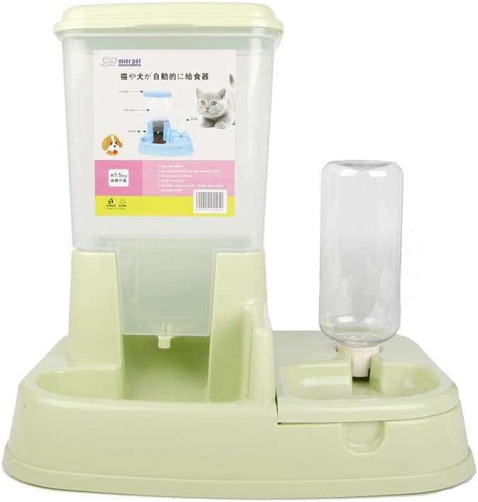 XZKING Automatic Cat Feeder - Dog Water Dispenser, Holiday Pet Automatic Feeding Waterer Removable Cleaning Food Water Dispenser