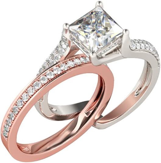 2Hearts Interchangeable Bridal Ring Set In Two Tone Gold