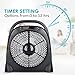 Air Choice Remote Table Fan - 12 Inch Quiet Floor Fan with Adjustable Speeds & Automatic Shutoff Timer, Box Fan with Sleep & Powerful Modes, Black