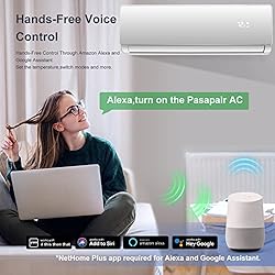 Pasapair 12000 BTU 115V WIFI Enabled 20 SEER2 Cools