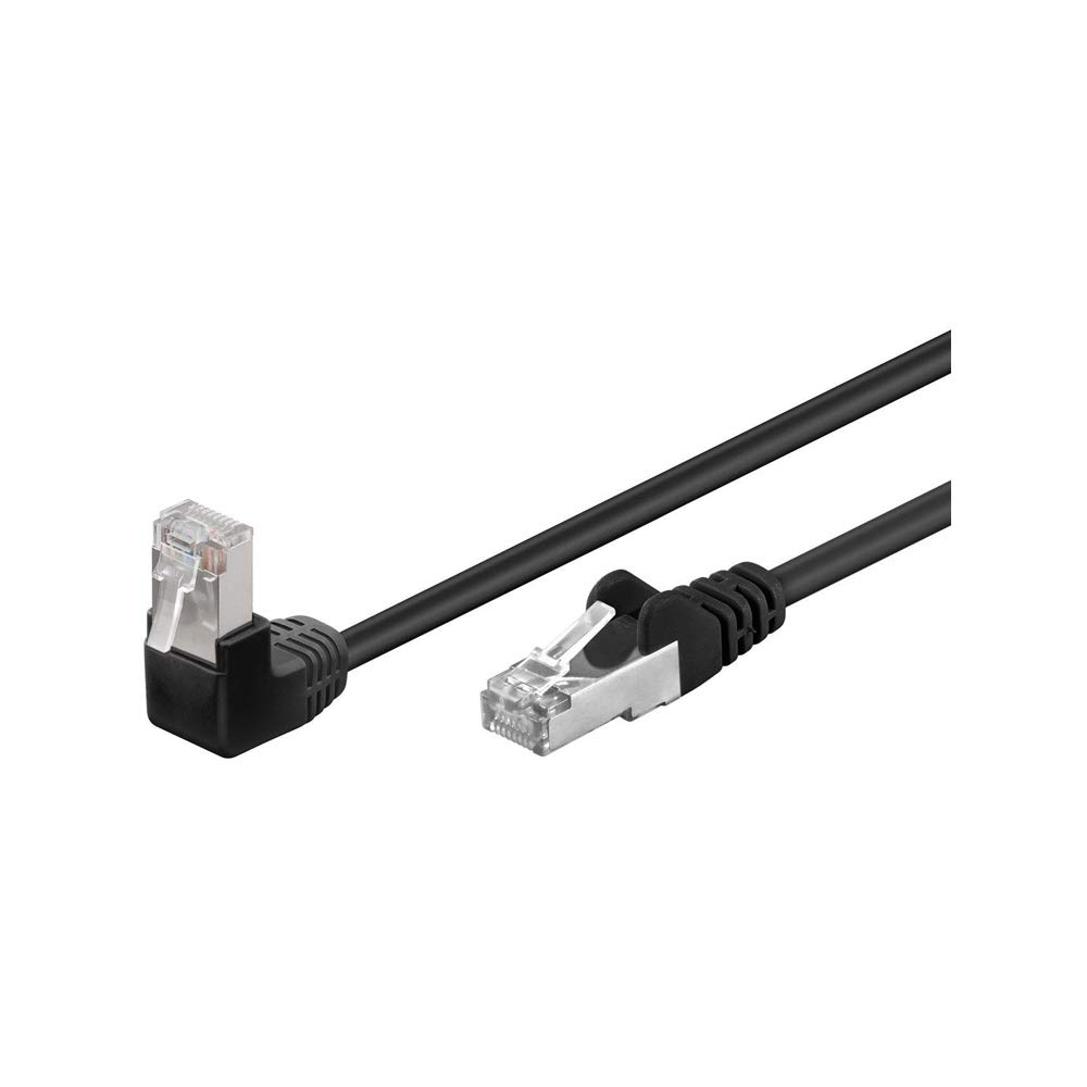 Goobay 94187 CAT 5e Patch Cable 1x 90° Angled F/UTP Black