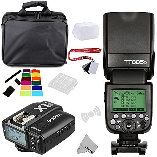 Fomito Godox TT685O TTL 2.4GHz Wireless Master/External AutoFlash Speedlite &X1T-O Transmitter Trigger HSS for Olympus/Panasonic Cameras