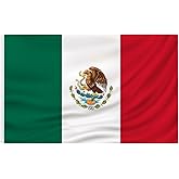 Mexican flag 3x5 FT Mexico FLAG Polyester outdoor indoor Canvas Header and Double Stitched with two Brass Grommets