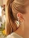 Unicra Fashion Multilayer Tassel Earrings Ear Clips with Leaf Shape for Women and Teen Girls