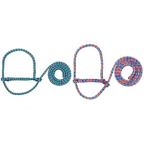 Sheep Rope Weaver Leather Poly Rope Sheep Halter, Blue/Mint/Gray & Livestock Poly ...