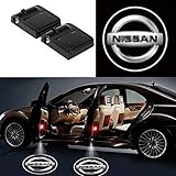 Bearfire 2 Pcs Wireless Car Door Led Welcome Laser Projector Logo Light Ghost Shadow Light Lamp Logos fit nissan accessories