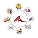 Mini Hot Melt Glue Gun Kit with 30pcs Glue Sticks,Holding Stand and Scald-Proof Rubber Nozzle 20 Watts, Red
