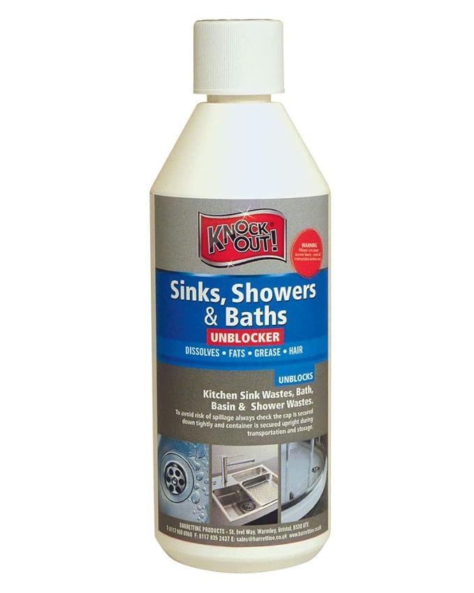 Knock Out Sinks/Showers and Baths Unblocker, 500 ml Amazon.co.uk
